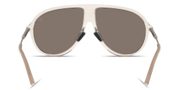 Shop Moncler Glyde Unisex Pilot Sunglasses in Transparent Shiny Butter online.