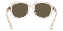 Shop Moncler Cirsee Unisex Pilot Sunglasses in Transparent Shiny Butter online.