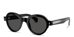 Shop Moncler Rondosa Unisex Round Sunglasses in Shiny Black online.