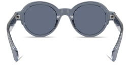 Shop Moncler Rondosa Unisex Round Sunglasses in Transparent Blue online.