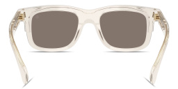 Shop Moncler Claro Unisex Square Sunglasses in Transparent Beige online.