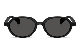 Shop Moncler Caprice Unisex Oval Sunglasses in Black online.