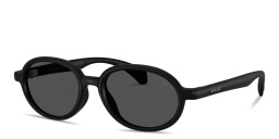 Shop Moncler Caprice Unisex Oval Sunglasses in Black online.