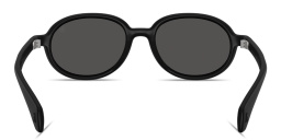 Shop Moncler Caprice Unisex Oval Sunglasses in Black online.
