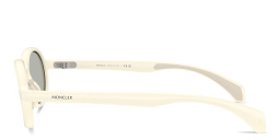 Shop Moncler Caprice Unisex Oval Sunglasses in Beige online.