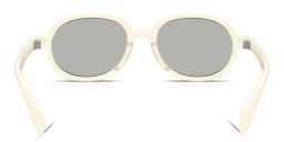 Shop Moncler Caprice Unisex Oval Sunglasses in Beige online.