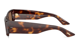 Shop OLIVER PEOPLES Khaite Rectangle Sunglasses in Dark mahogany online.