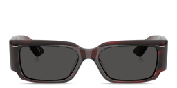 Shop OLIVER PEOPLES Khaite Rectangle Sunglasses in Bordeaux online.