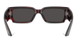 Shop OLIVER PEOPLES Khaite Rectangle Sunglasses in Bordeaux online.