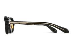 Shop JACQUES MARIE MAGE Holden Unisex Square Eyeglasses in Black online.