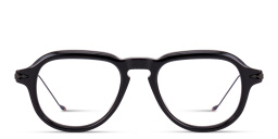 JACQUES MARIE MAGE Jenkins Unisex Aviator Eyeglasses in Shiny Black – Product Photo 1