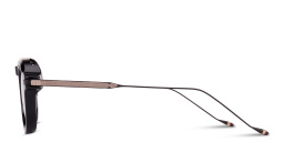 Shop JACQUES MARIE MAGE Jenkins Unisex Aviator Eyeglasses in Shiny Black online.