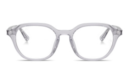Shop Ray-Ban Optics Square Eyeglasses in Transparent Light Grey online.
