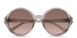 Chloe Logo Signature Oversized Panthos Sunglasses in Transparent Grey – Product Photo 1