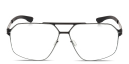 ic! berlin MB 18 Aviator Eyeglasses in Matte Black – Product Photo 1
