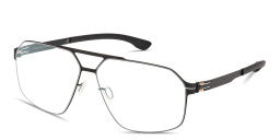 ic! berlin MB 18 Aviator Eyeglasses in Matte Black – Product Photo 2