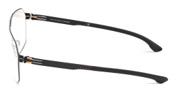 ic! berlin MB 18 Aviator Eyeglasses in Matte Black – Product Photo 3
