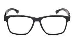 Meta Wide Square Eyeglasses من آي سي برلين بلون أسود مطفي - صورة المنتج 1