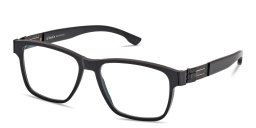 Shop ic! berlin Meta Wide Square Eyeglasses in Matte Black online.