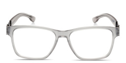 Shop ic! berlin Meta Wide Square Eyeglasses in Transparent Grey online.