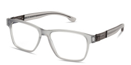 Shop ic! berlin Meta Wide Square Eyeglasses in Transparent Grey online.