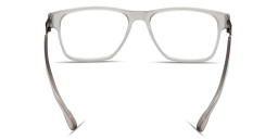 Shop ic! berlin Meta Wide Square Eyeglasses in Transparent Grey online.