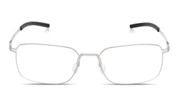 ic! berlin Kouji Unisex Rectangle Eyeglasses in Matte Light Grey – Product Photo 1