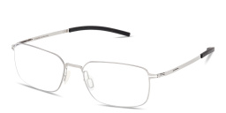 Shop ic! berlin Kouji Unisex Rectangle Eyeglasses in Matte Light Grey online.