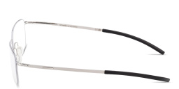 Shop ic! berlin Kouji Unisex Rectangle Eyeglasses in Matte Light Grey online.