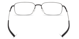 Shop ic! berlin Kouji Unisex Rectangle Eyeglasses in Black online.