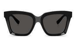 Shop Dolce & Gabbana Logo Signature Square Sunglasses in Black online.