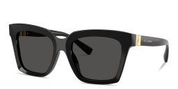 Shop Dolce & Gabbana Logo Signature Square Sunglasses in Black online.