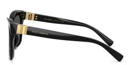 Shop Dolce & Gabbana Logo Signature Square Sunglasses in Black online.