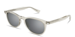 Shop SAINT LAURENT Logo Signature Round Sunglasses in Transparent Beige online.