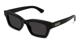 Shop GUCCI Logo Signature Cat-Eye Sunglasses in Black online.