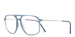 Shop Silhouette Illusion Lite Aviator Eyeglasses in Transparent Blue online.
