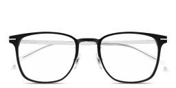 Shop MONTBLANC Snowcap Square Eyeglasses in Black online.