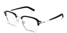 Shop MONTBLANC Snowcap Square Eyeglasses in Black online.
