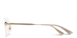 Shop MONTBLANC Nib Rimless Irregular Eyeglasses in Gold online.