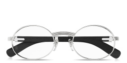 Shop Cartier Première de Cartier Oval Eyeglasses in Silver online.
