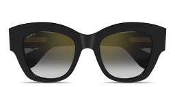 Shop Cartier Panthère de Cartier Cat-Eye Sunglasses in Black online.