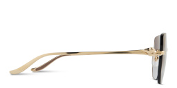 Shop Cartier Panthère de Cartier Rimless Irregular Sunglasses in Gold online.