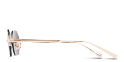 Shop EYE'M Rimless Irregular Sunglasses in Gold online.