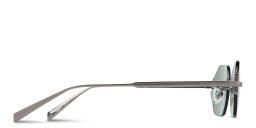 Shop EYE'M Rimless Irregular Sunglasses in Gunmetal online.