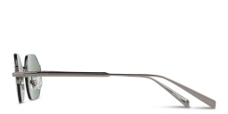 Shop EYE'M Rimless Irregular Sunglasses in Gunmetal online.