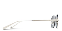 Shop EYE'M Rimless Irregular Sunglasses in Silver online.