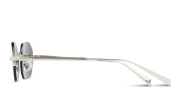 Shop EYE'M Rimless Irregular Sunglasses in Silver online.