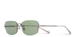 EYE'M Rimless Rectangle Sunglasses in Gunmetal – Product Photo 2