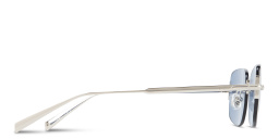 Shop EYE'M Rimless Rectangle Sunglasses in Silver online.