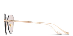 Shop EYE'M Rimless Cat-Eye Sunglasses in Gold online.